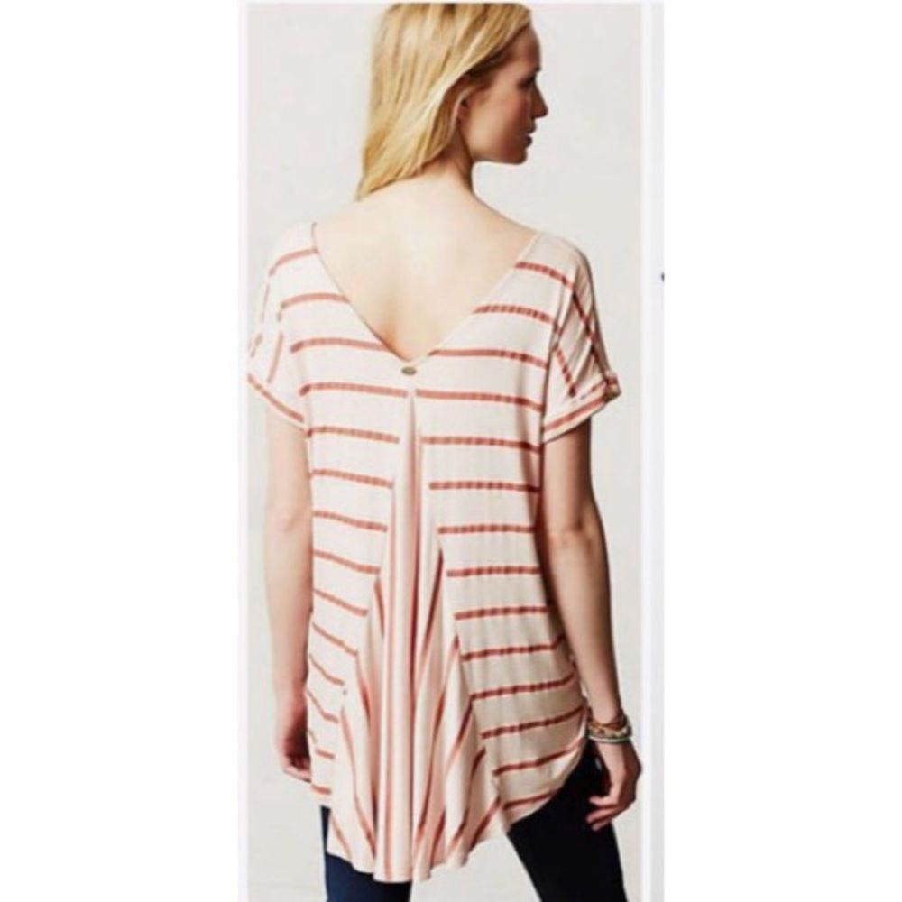 Anthropologie Pure+Good High Low Tail Pink Top Size XS
